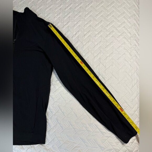 Lululemon Athletics Lulu Men XL Black Stretchy Zip-Up Jacket Collar Activewear - Picture 2 of 7